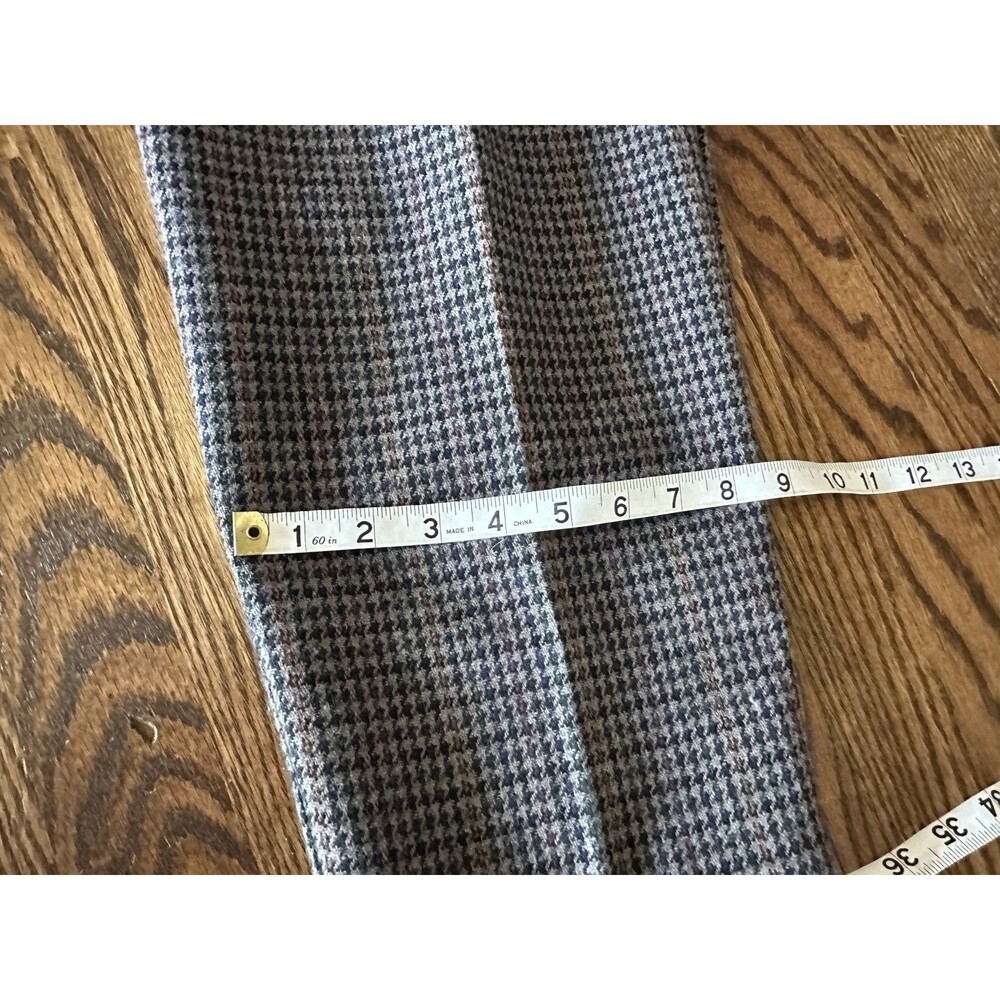 Casablanca Vintage Women's Wool Linen Houndstooth Trouser Dress Pants Size 12 - Picture 11 of 11